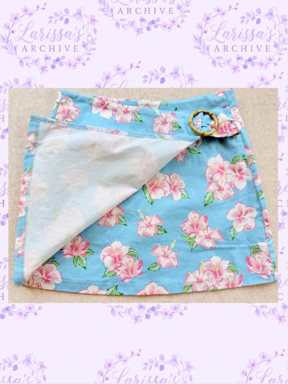 dELiA*s by Dolls Kill | "Long Hot Summer" Hibiscus Two-Piece Set | Size XS - Picture 14 of 16